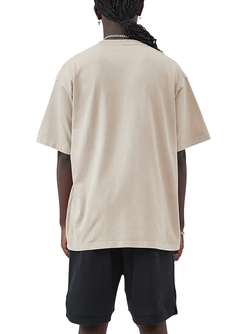 Oversize Snow Washed T-Shirt #R00037 | TAPSTITCH-6